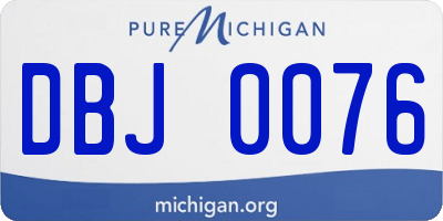 MI license plate DBJ0076
