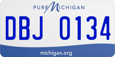 MI license plate DBJ0134