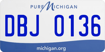 MI license plate DBJ0136