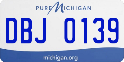 MI license plate DBJ0139