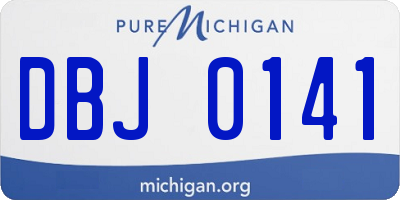 MI license plate DBJ0141
