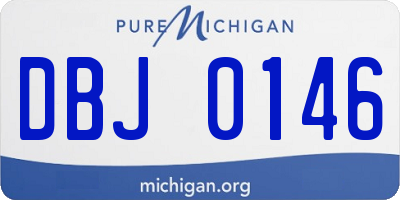 MI license plate DBJ0146