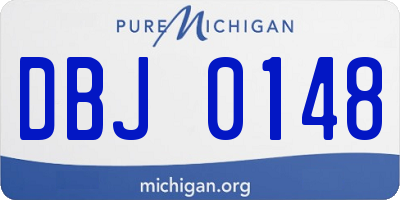 MI license plate DBJ0148