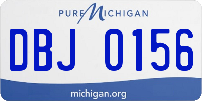 MI license plate DBJ0156