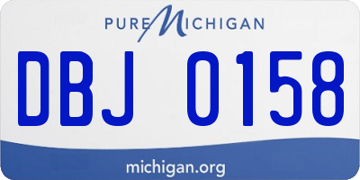 MI license plate DBJ0158