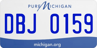MI license plate DBJ0159