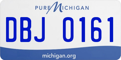 MI license plate DBJ0161