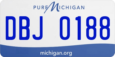 MI license plate DBJ0188