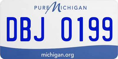 MI license plate DBJ0199