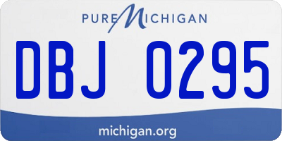 MI license plate DBJ0295
