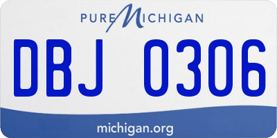 MI license plate DBJ0306