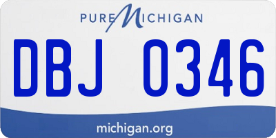MI license plate DBJ0346