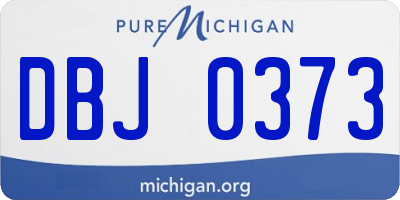 MI license plate DBJ0373