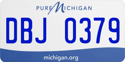 MI license plate DBJ0379