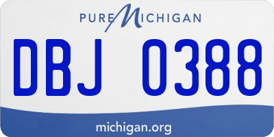 MI license plate DBJ0388
