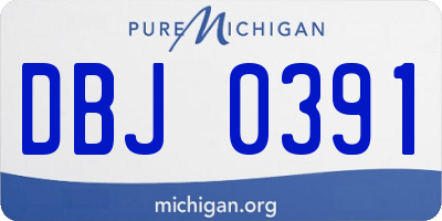 MI license plate DBJ0391
