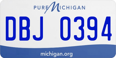 MI license plate DBJ0394