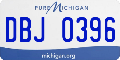MI license plate DBJ0396