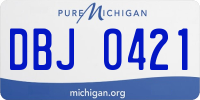 MI license plate DBJ0421