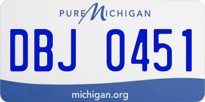 MI license plate DBJ0451