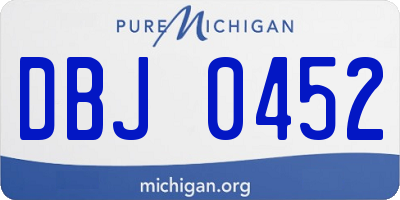 MI license plate DBJ0452