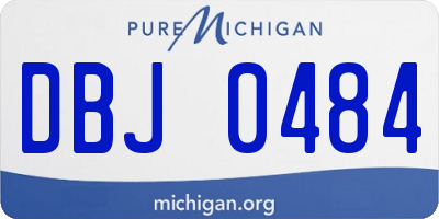 MI license plate DBJ0484