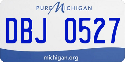 MI license plate DBJ0527