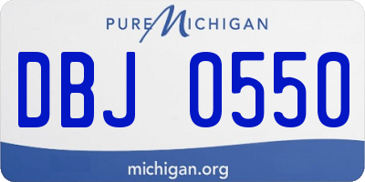 MI license plate DBJ0550