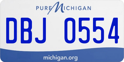 MI license plate DBJ0554