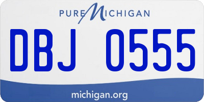 MI license plate DBJ0555