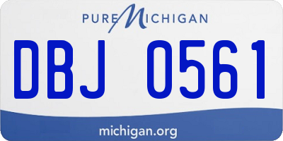 MI license plate DBJ0561