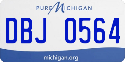 MI license plate DBJ0564
