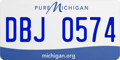 MI license plate DBJ0574
