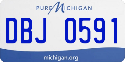 MI license plate DBJ0591