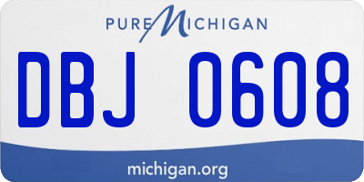 MI license plate DBJ0608
