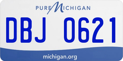 MI license plate DBJ0621