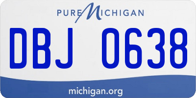 MI license plate DBJ0638