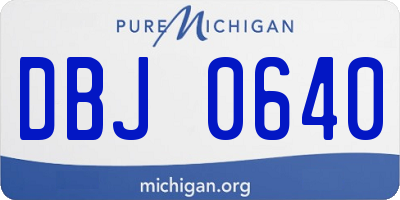 MI license plate DBJ0640