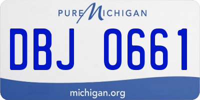 MI license plate DBJ0661