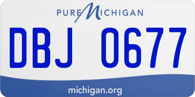 MI license plate DBJ0677