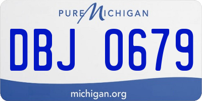 MI license plate DBJ0679