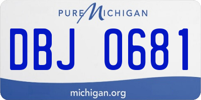 MI license plate DBJ0681
