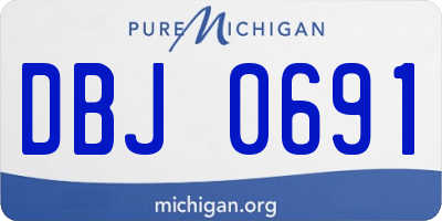 MI license plate DBJ0691