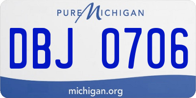 MI license plate DBJ0706