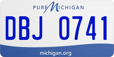 MI license plate DBJ0741