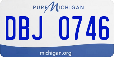 MI license plate DBJ0746
