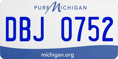 MI license plate DBJ0752