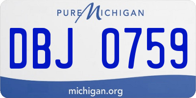 MI license plate DBJ0759