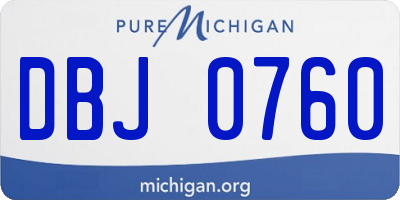 MI license plate DBJ0760