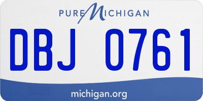 MI license plate DBJ0761